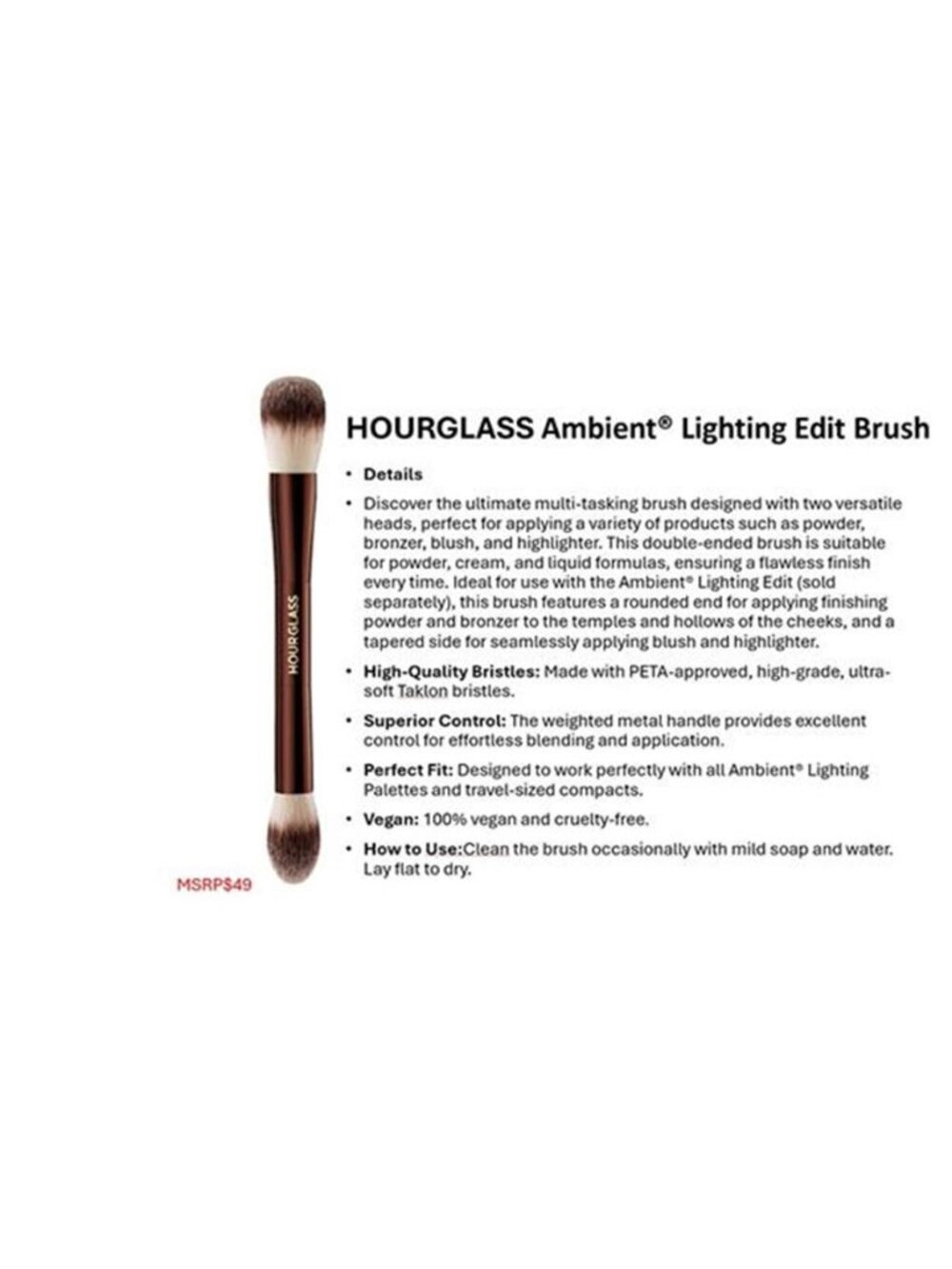 Hourglass Vegan Brush Set – Veil, Ambient Lighting, Softglow NWT - Picture 5 of 12